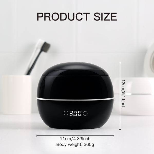 Ultrasonic Retainer Cleaner Cleaning Machine, 44kHz Jewelry Clean Pod 250ML Portable Ultra Sonic Retainer Cleaner for Mouth Guard Denture, Aligner - Professional Dental Cleaning Braces Night Guard
