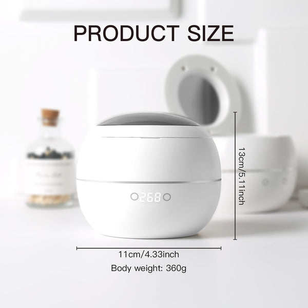 Ultrasonic Retainer Cleaner Cleaning Machine, 44kHz Jewelry Clean Pod 250ML Portable Ultra Sonic Retainer Cleaner for Mouth Guard Denture, Aligner - Professional Dental Cleaning Braces Night Guard