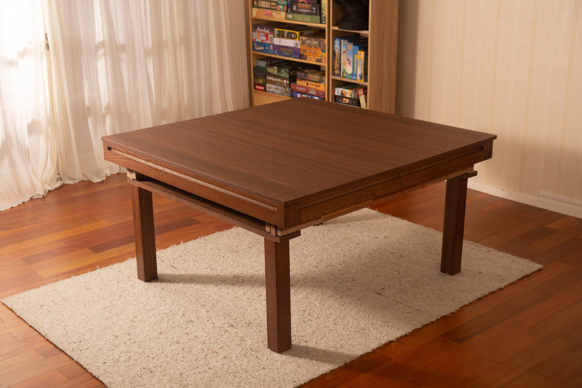 Extension table, walnut, three-quarter